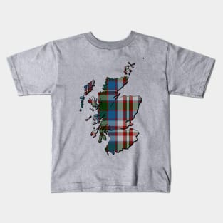 Clan Donnachaidh / Robertson Dress Tartan Map Kids T-Shirt